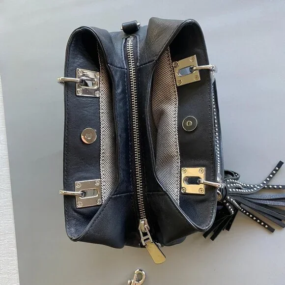 Vince Camuto Elva Studded Leather Satchel Crossbody Bag​ - Picture 6 of 15